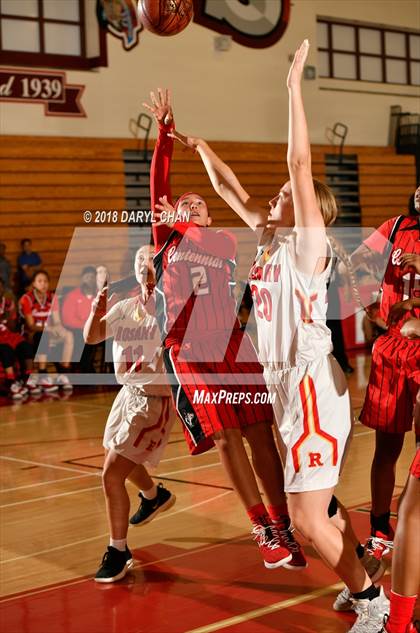 Thumbnail 1 in Centennial vs. Rosary Academy (Mark Keppel Tournament) photogallery.