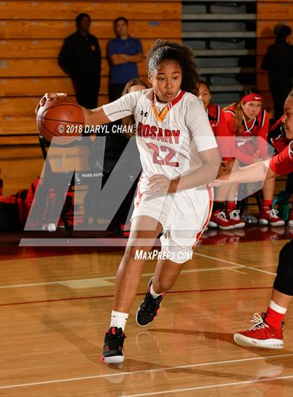 Thumbnail 2 in Centennial vs. Rosary Academy (Mark Keppel Tournament) photogallery.