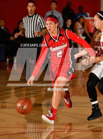 Thumbnail 2 in Centennial vs. Rosary Academy (Mark Keppel Tournament) photogallery.