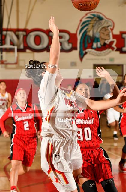 Thumbnail 1 in Centennial vs. Rosary Academy (Mark Keppel Tournament) photogallery.