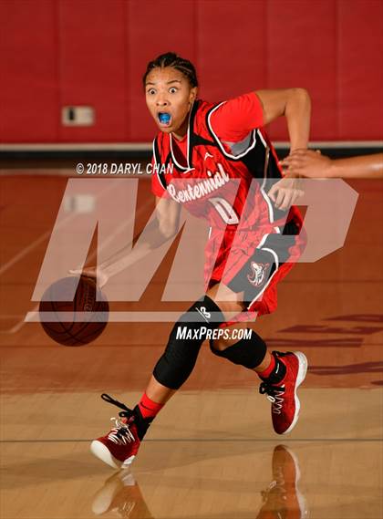 Thumbnail 1 in Centennial vs. Rosary Academy (Mark Keppel Tournament) photogallery.