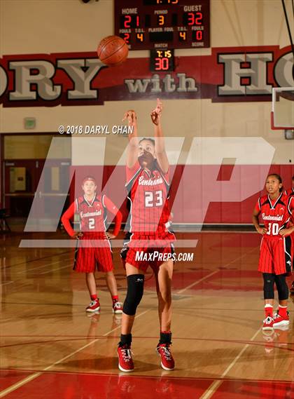 Thumbnail 2 in Centennial vs. Rosary Academy (Mark Keppel Tournament) photogallery.