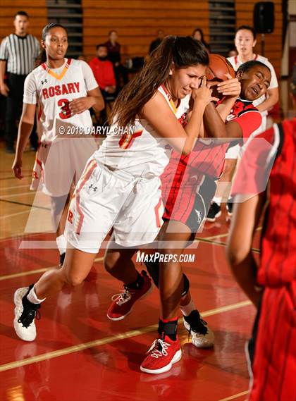 Thumbnail 3 in Centennial vs. Rosary Academy (Mark Keppel Tournament) photogallery.
