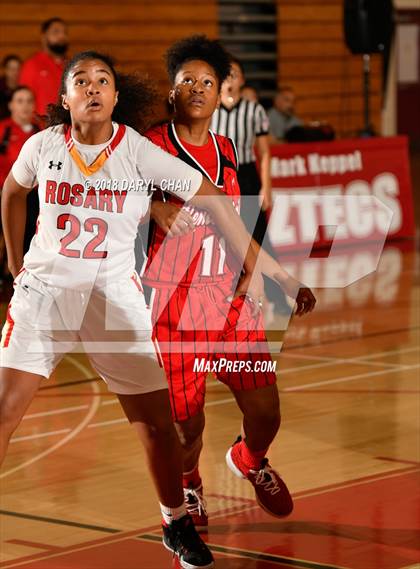 Thumbnail 2 in Centennial vs. Rosary Academy (Mark Keppel Tournament) photogallery.