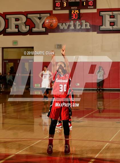 Thumbnail 2 in Centennial vs. Rosary Academy (Mark Keppel Tournament) photogallery.
