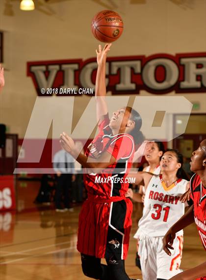 Thumbnail 3 in Centennial vs. Rosary Academy (Mark Keppel Tournament) photogallery.