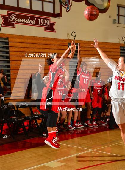 Thumbnail 2 in Centennial vs. Rosary Academy (Mark Keppel Tournament) photogallery.