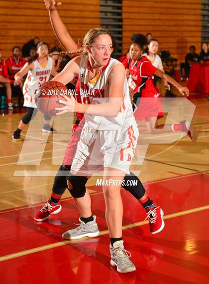 Thumbnail 1 in Centennial vs. Rosary Academy (Mark Keppel Tournament) photogallery.