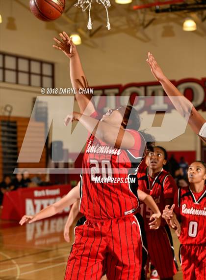 Thumbnail 1 in Centennial vs. Rosary Academy (Mark Keppel Tournament) photogallery.