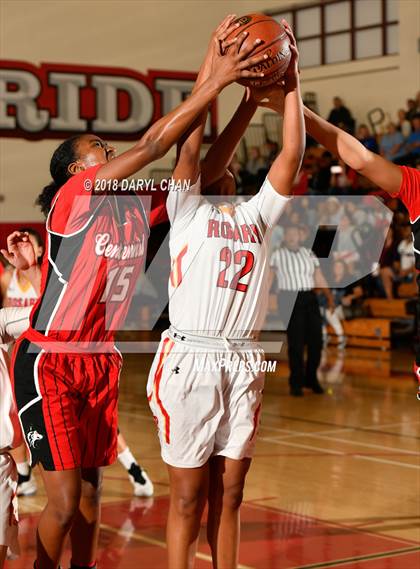 Thumbnail 2 in Centennial vs. Rosary Academy (Mark Keppel Tournament) photogallery.