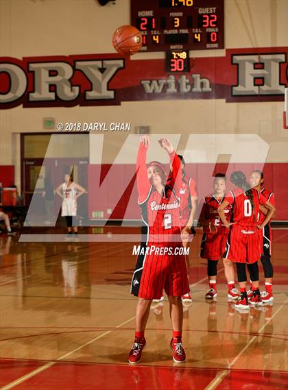 Thumbnail 2 in Centennial vs. Rosary Academy (Mark Keppel Tournament) photogallery.