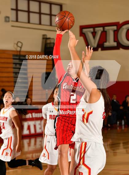 Thumbnail 3 in Centennial vs. Rosary Academy (Mark Keppel Tournament) photogallery.