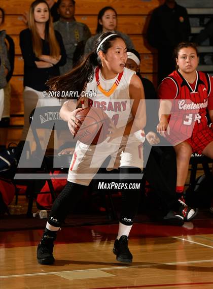 Thumbnail 1 in Centennial vs. Rosary Academy (Mark Keppel Tournament) photogallery.