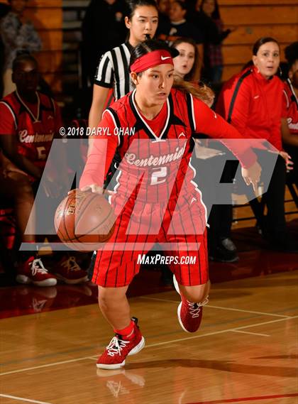 Thumbnail 1 in Centennial vs. Rosary Academy (Mark Keppel Tournament) photogallery.