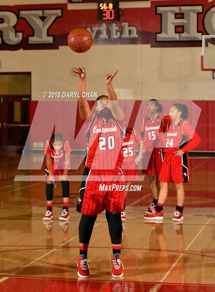 Thumbnail 2 in Centennial vs. Rosary Academy (Mark Keppel Tournament) photogallery.