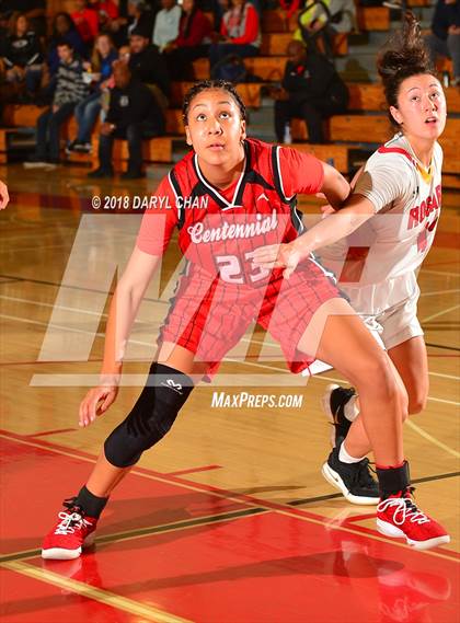 Thumbnail 2 in Centennial vs. Rosary Academy (Mark Keppel Tournament) photogallery.