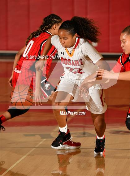 Thumbnail 2 in Centennial vs. Rosary Academy (Mark Keppel Tournament) photogallery.