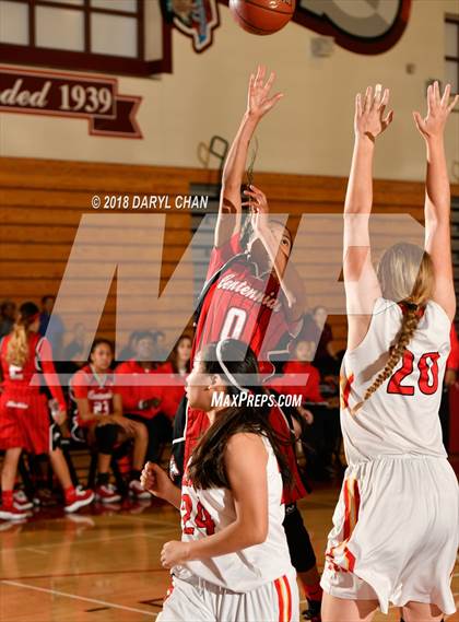 Thumbnail 1 in Centennial vs. Rosary Academy (Mark Keppel Tournament) photogallery.