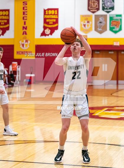 Thumbnail 1 in University Vs Scecina (IHSAA 2A Sectional 1st round) photogallery.