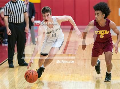 Thumbnail 2 in University Vs Scecina (IHSAA 2A Sectional 1st round) photogallery.