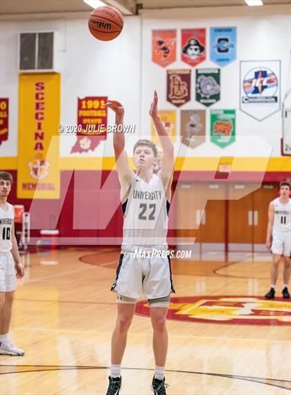 Thumbnail 1 in University Vs Scecina (IHSAA 2A Sectional 1st round) photogallery.