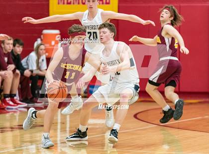 Thumbnail 3 in University Vs Scecina (IHSAA 2A Sectional 1st round) photogallery.