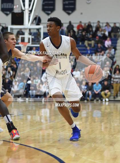 Thumbnail 1 in Hamilton Heights Christian Academy vs. IMG Academy photogallery.