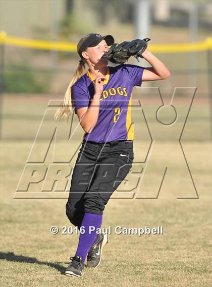 Thumbnail 1 in Queen Creek vs Basha (Desert Mountain Softball Invitational) photogallery.
