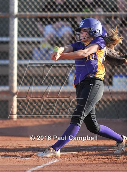 Thumbnail 3 in Queen Creek vs Basha (Desert Mountain Softball Invitational) photogallery.