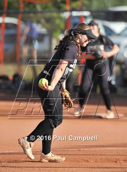 Thumbnail 1 in Queen Creek vs Basha (Desert Mountain Softball Invitational) photogallery.