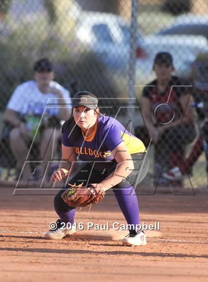 Thumbnail 1 in Queen Creek vs Basha (Desert Mountain Softball Invitational) photogallery.