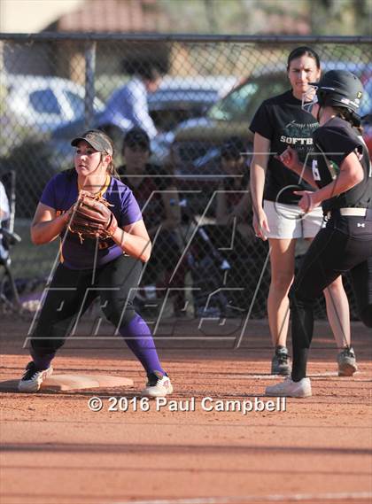 Thumbnail 2 in Queen Creek vs Basha (Desert Mountain Softball Invitational) photogallery.