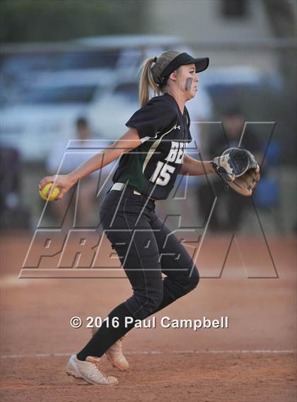 Thumbnail 1 in Queen Creek vs Basha (Desert Mountain Softball Invitational) photogallery.