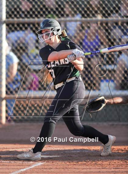 Thumbnail 1 in Queen Creek vs Basha (Desert Mountain Softball Invitational) photogallery.