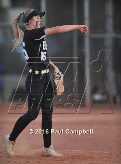 Thumbnail 1 in Queen Creek vs Basha (Desert Mountain Softball Invitational) photogallery.