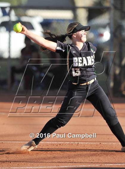Thumbnail 1 in Queen Creek vs Basha (Desert Mountain Softball Invitational) photogallery.