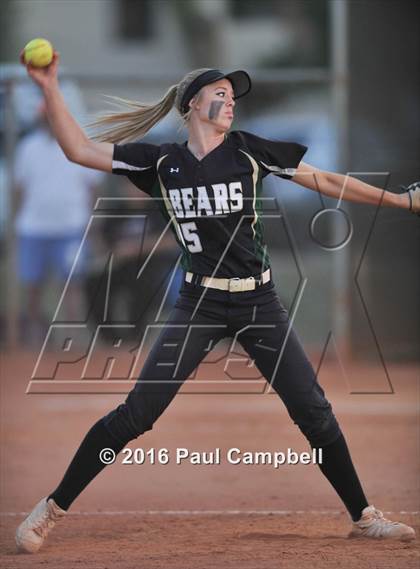 Thumbnail 1 in Queen Creek vs Basha (Desert Mountain Softball Invitational) photogallery.