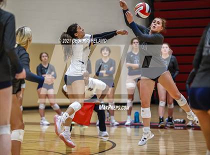 Thumbnail 2 in Lassiter vs Creekview (GHSA 6A Quarterfinal State Volleyball Championship) photogallery.