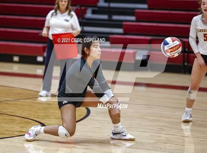 Thumbnail 1 in Lassiter vs Creekview (GHSA 6A Quarterfinal State Volleyball Championship) photogallery.