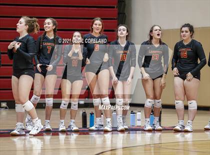 Thumbnail 2 in Lassiter vs Creekview (GHSA 6A Quarterfinal State Volleyball Championship) photogallery.