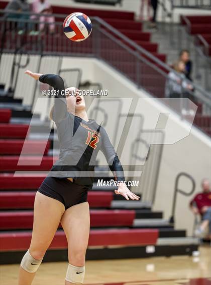 Thumbnail 3 in Lassiter vs Creekview (GHSA 6A Quarterfinal State Volleyball Championship) photogallery.