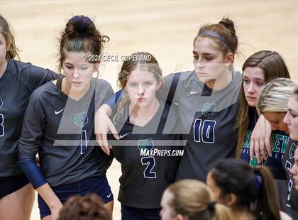 Thumbnail 3 in Lassiter vs Creekview (GHSA 6A Quarterfinal State Volleyball Championship) photogallery.