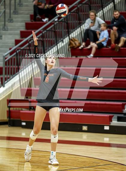 Thumbnail 3 in Lassiter vs Creekview (GHSA 6A Quarterfinal State Volleyball Championship) photogallery.