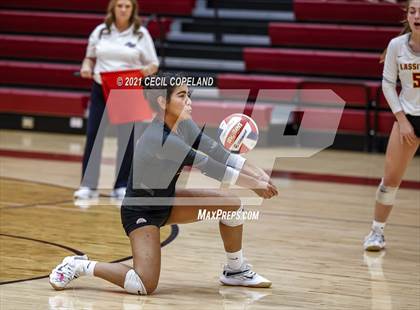 Thumbnail 2 in Lassiter vs Creekview (GHSA 6A Quarterfinal State Volleyball Championship) photogallery.
