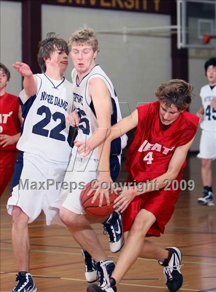 Thumbnail 2 in Notre Dame Catholic vs WF Heat (Fantasy of Lights Tournament ) photogallery.
