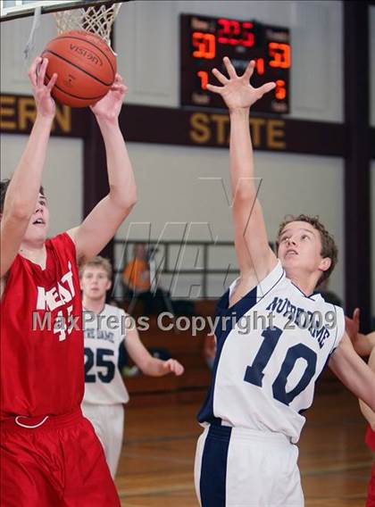 Thumbnail 1 in Notre Dame Catholic vs WF Heat (Fantasy of Lights Tournament ) photogallery.