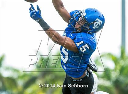 Thumbnail 2 in Trinity Christian Academy vs. Eastside Catholic (Burger King Bowl) photogallery.