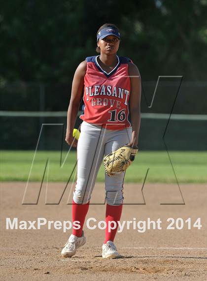 Thumbnail 3 in Pleasant Grove vs. Vacaville (CIF SJS Final - Game 1) photogallery.