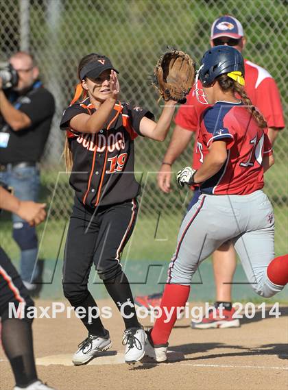 Thumbnail 1 in Pleasant Grove vs. Vacaville (CIF SJS Final - Game 1) photogallery.