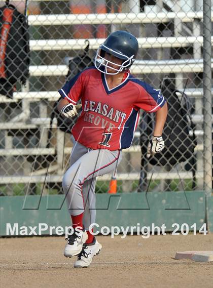 Thumbnail 1 in Pleasant Grove vs. Vacaville (CIF SJS Final - Game 1) photogallery.